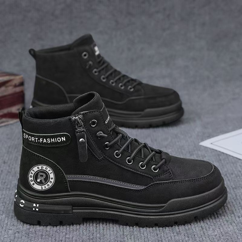 Men Retro High Top Work Boots  - Men'S Shoes Hoka Sale recension och pris