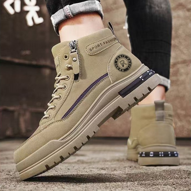 Men Retro High Top Work Boots  - Men'S Shoes Hoka Sale recension och pris